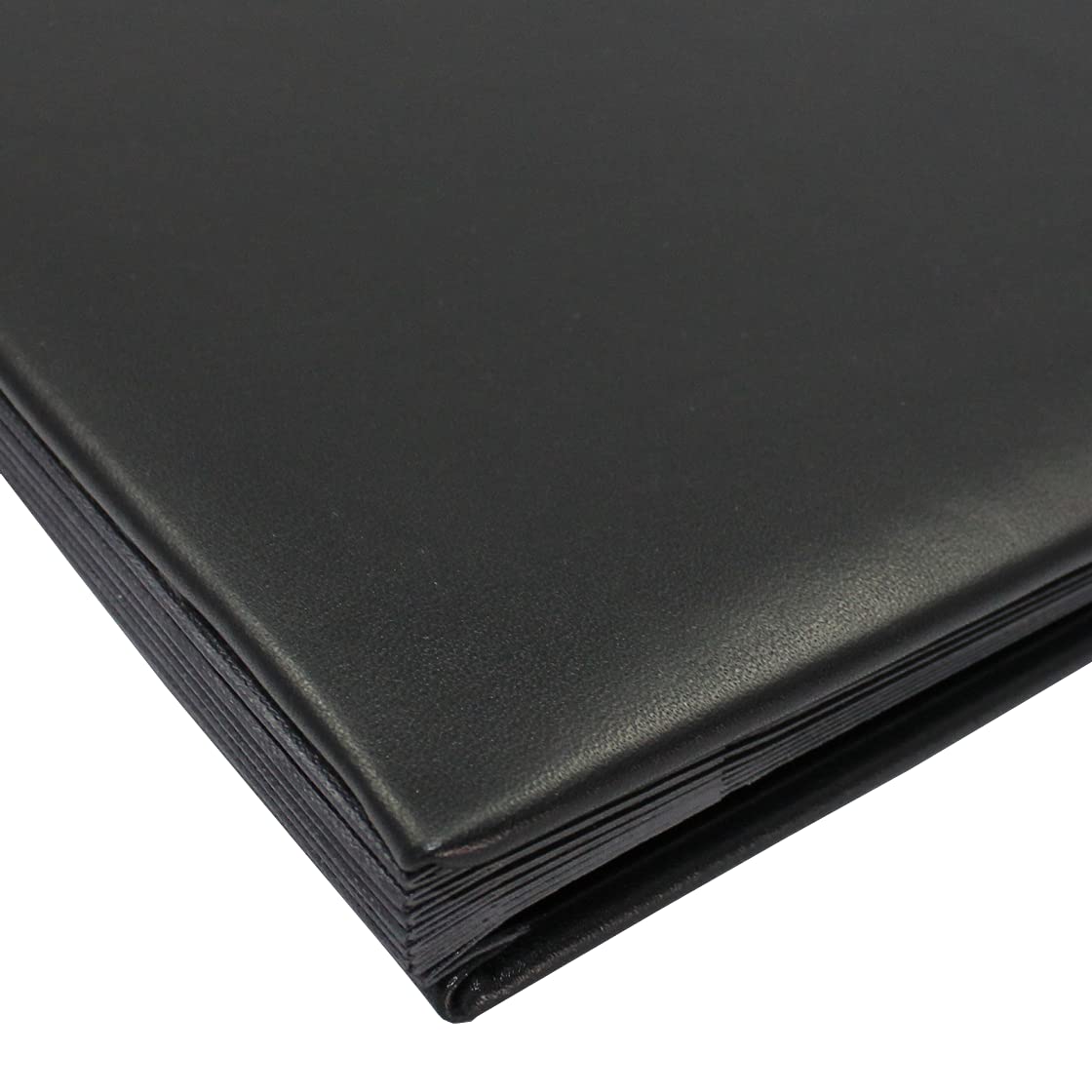 Classificatore in pelle bovina pieno liscio con registro 1 – 7 in Nero
