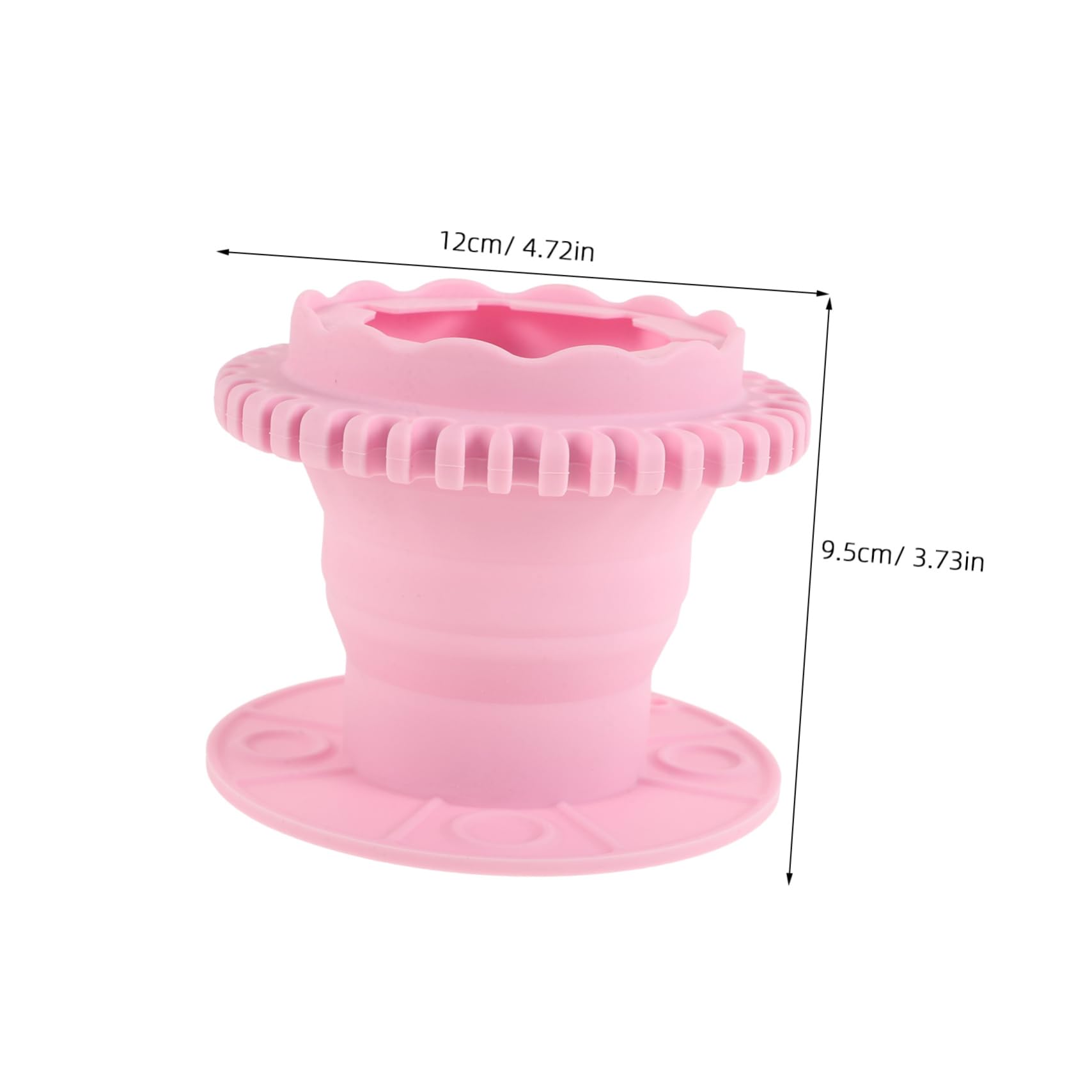 HAPINARY Foldable Silicone Makeup Brush Cleaner Bowl Cosmetics Brush Container Hanging Hole Dual Cleaning Box for Makeup Sponges
