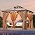 Aoxun 10'x10' Hardtop Gazebo, Aluminum Frame Permanent Pavilion with Netting and Curtains, Outdoor Polycarbonate Double Roof Canopy, Designed for Lawn, Garden, Patio (Khaki)