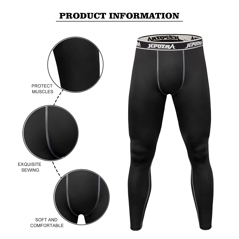 Calzamaglia e Pantaloni Termica Uomo Pantalone Compressione Sportiva Leggins Palestra Morbidi Pantaloni Elastico Fitness Running Calcio Scalda Muscoli Uomo Gambe