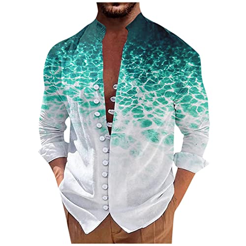 Men's Hawaiian Shirt Fun Short Sleeve Button Up Shirt Tropical Holiday Beach Shirt Printed Bowling Casual Button Down Tops #TOP10