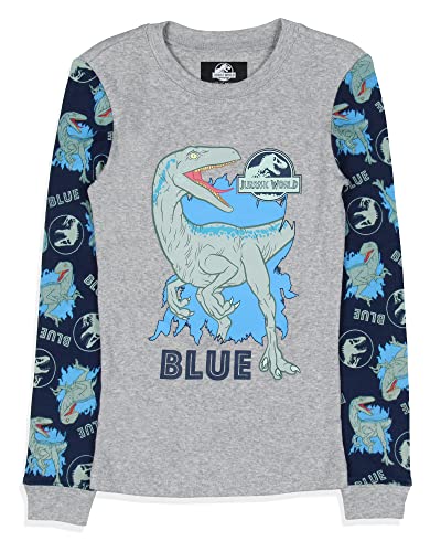 INTIMO Jurassic World Boys' Movie Film Park Logo Blue Tight Fit Sleep Pajama Set2