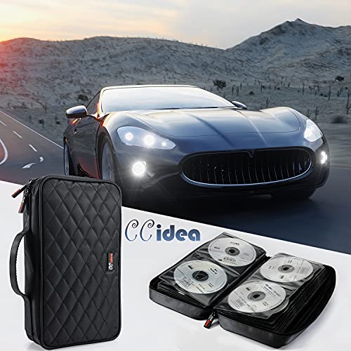 image for CCidea 96 Capacity CD/DVD Case Holder Portable Wallet Disc Storage Bin