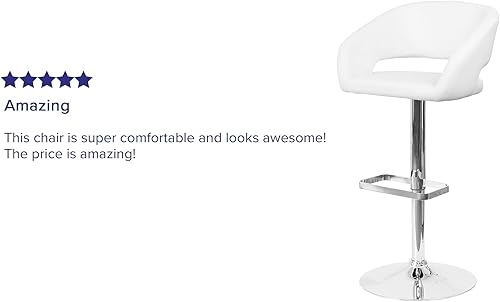 Miniatura 4 de Flash Furniture - Taburete de bar altura ajustable base cromada