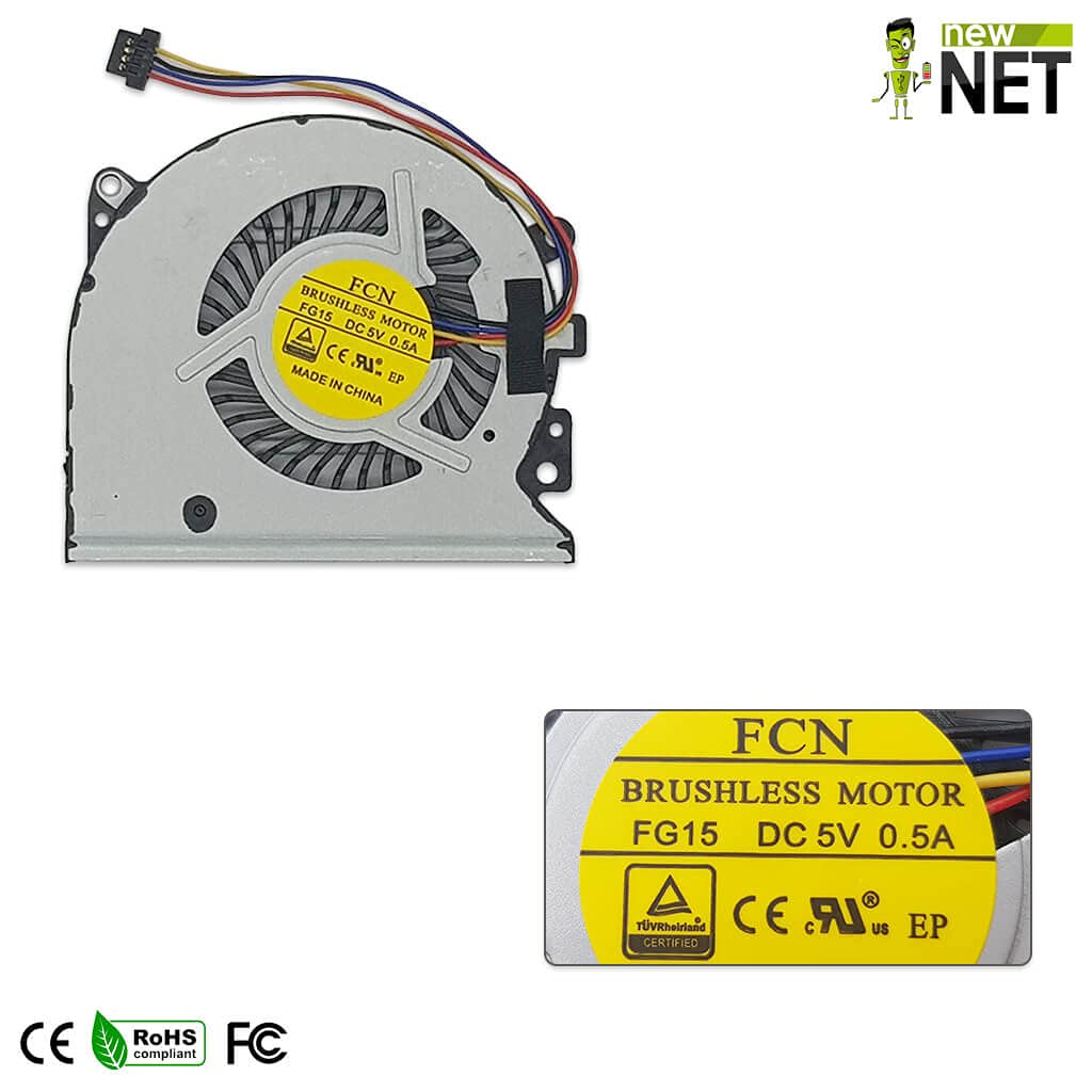 new net ® Replacement - Ventola CPU Fan Compatibile con HP Pavilion 15-bs021nl 15-bs022nl 15-bs023nl 15-bs027nl 15-bs028nl 15-bs030nl 15-bs031nl 15-bs032nl[ Slim con Diametro da 45 mm