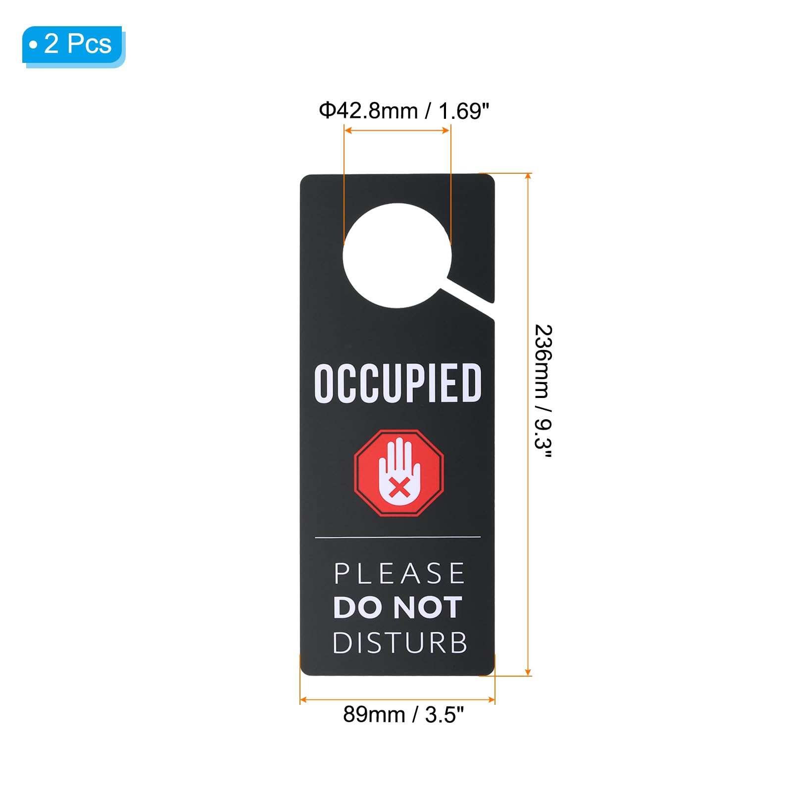 PATIKIL Do Not Disturb Door Hanger Sign, 2 Pcs PVC Double Sided Occupied Door Sign Decor for Office Meeting, Session, Home - Image 2
