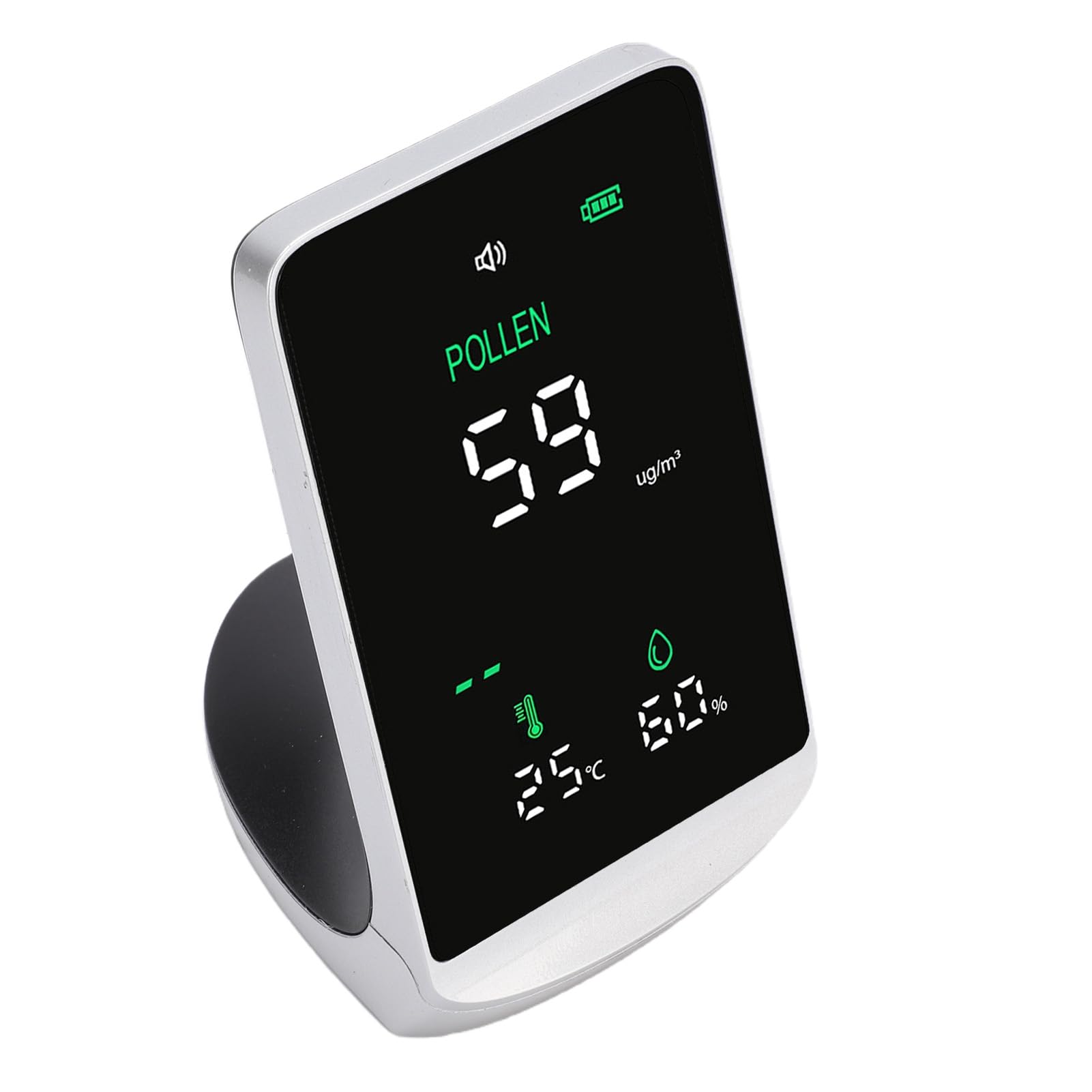 Pollendetektor, Tragbar, Präziser 0-999ug/m³ Pollenkonzentrationstester für den Außenbereich und Gesundheitsüberwachung – 4,3-Zoll-LED-Display