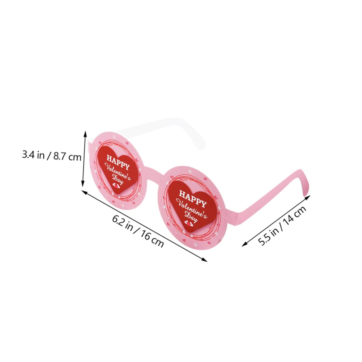 PRETYZOOM 5 Set Di Articoli Per Feste Di San A Forma Di Cuore Sunes Eleganti E Vivaci Occhiali Da Festa Per Uomini E Donne 12 Pezzi * 5