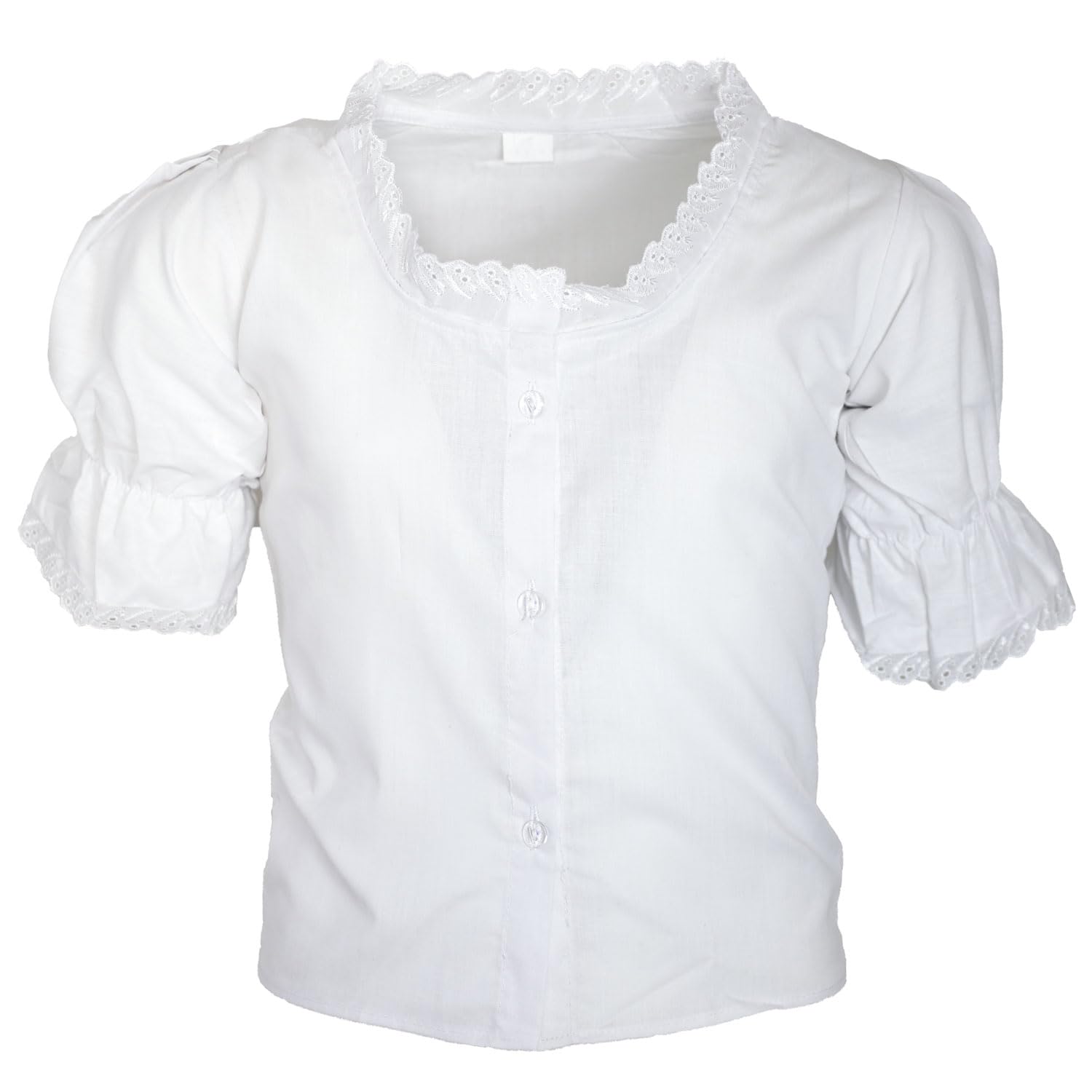 Kinder Trachtenbluse Dirndl Bluse Weiß Mädchen Trachtenmode Zweitbluse