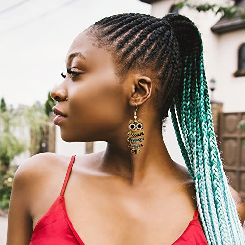 Boho Vintage Owl Drop Earrings, Cute Animal Dangle Earrings Enamel Hook Dangle Earring Jewelry for Women3