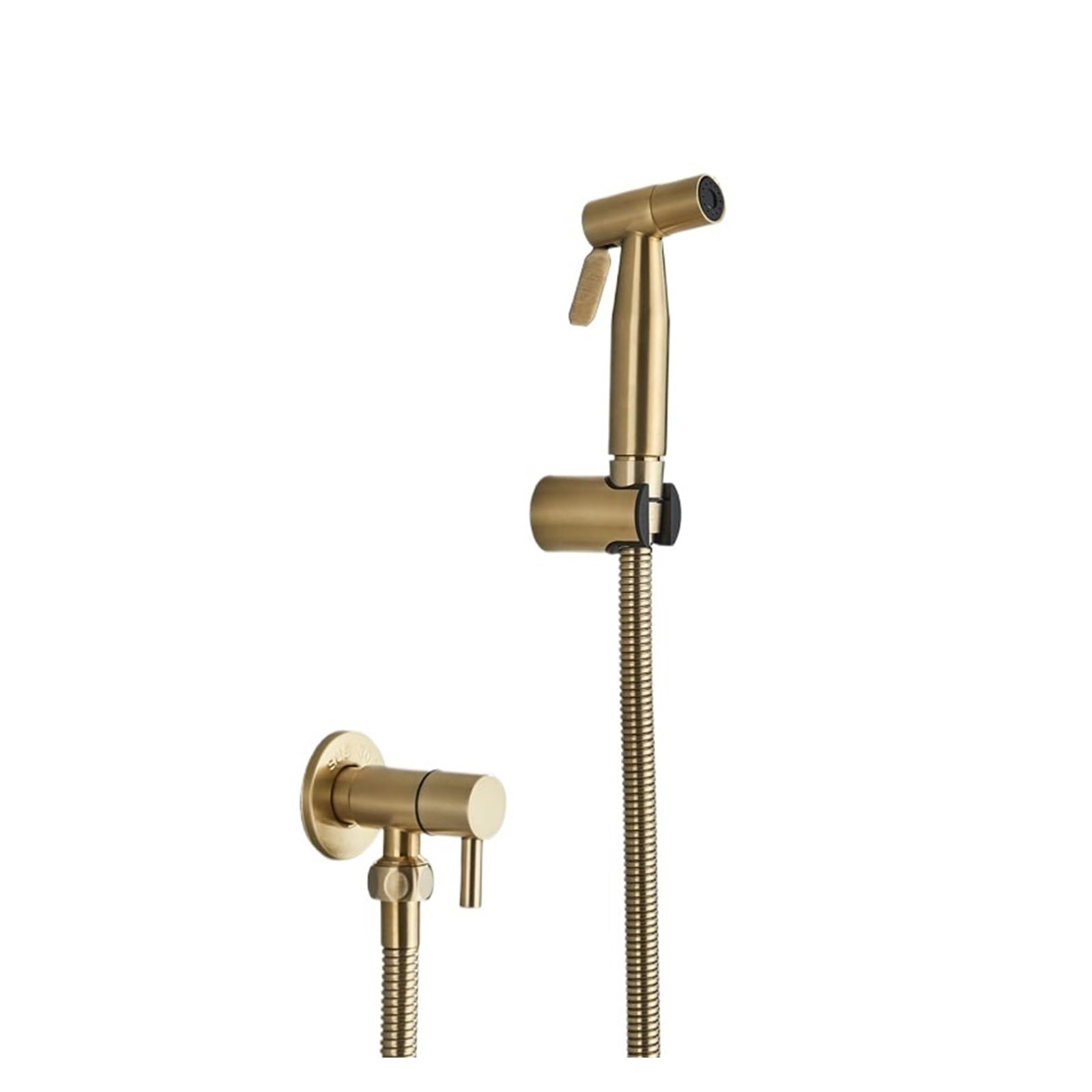 YTMJPQQJI Brushed Gold Flush Kit Handheld Bidet Sprayer Stainless Steel Toilet Bidet Faucet Valve Spray Kit Hygienic Shower (Color : Gold)