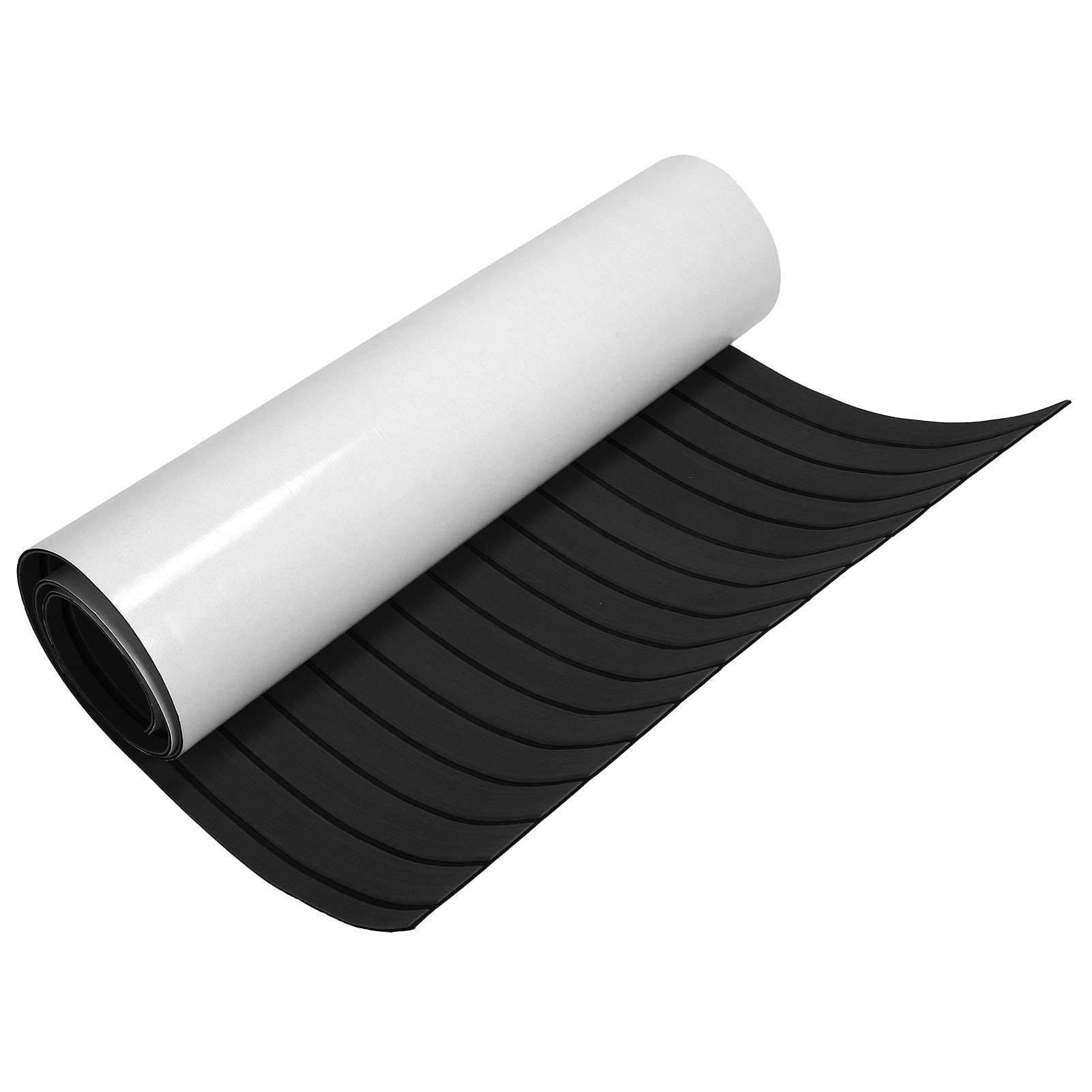 Ejoyous Tapis Bateau en Mousse EVA, 240x90cm, Revêtement de Sol Antidérapant, Style Teck, pour Yacht et Terrasse Marine