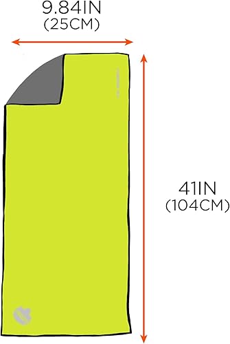 Miniatura 6 de Ergodyne Chill Its 6602MF - Toalla de enfriamiento, material de microfibra suave, UPF 50+, lima, 41 x 9.84 pulgadas