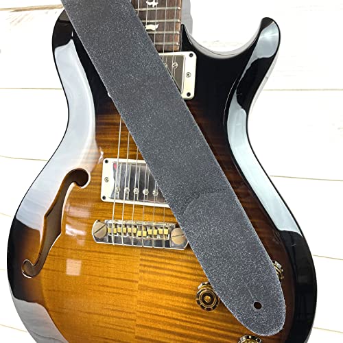 Walker And Williams STR-02 Distressed Elephant Gray Top Grain Thick Italian Leather Guitar Strap For Acoustic, Electric, And Bass Guitars2