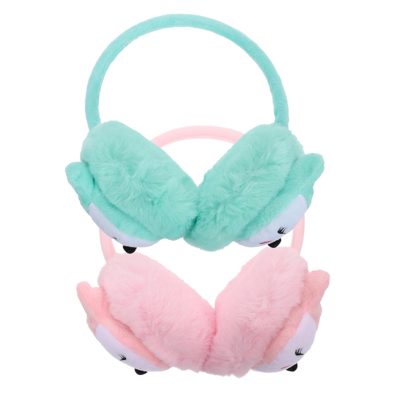 Didiseaon 2pcs Winter Ear Warmers for Boy Girl Cute Fox Design Ear Covers for Comfortable and Soft Ear Muffs Outdoor Activities Winter Ear Protection