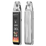 OXVA XLIM 3 Ultra – Pod Mod 30W con schermo da 0,42″, tiro automatico, compatibile con cartucce Xlim, batteria integrata lunga durata, ricarica USB-C, senza liquido e senza nicotina (Metal Silver)