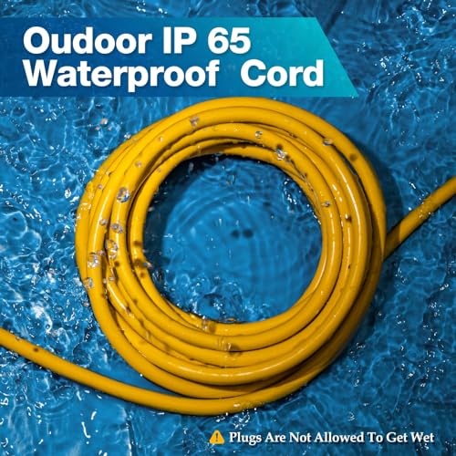 Bbounder Outdoor Extension Cord 50 Ft Waterproof, 12/3 Sjtw Heavy Duty 15A 1875W thumb #5