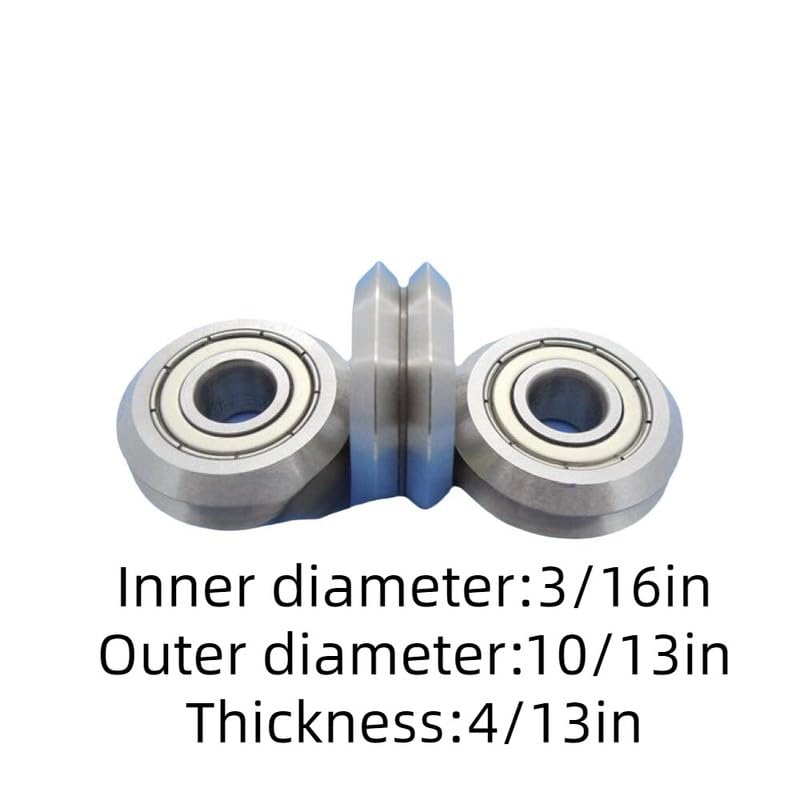 2PCS V/W-Groove Rail Bearing 3/16x10/13x4/13in W1-2RS P6 Linear Guide Roller