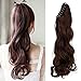 Produktbild Pferdeschwanz Extensions Mittelbraun Clip in Zopf Extensions Ponytail Haarteil Gewellt Haarextensions günstig Haarverlängerung für Damen 18"(45cm)-140g