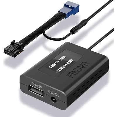 Dash Camera Power Adapter 12-Pin (Type A) for for Hyundai, Kia, Genesis, LED Display USB Power Source, Easy to Install, 5V 12V Output, D3-038