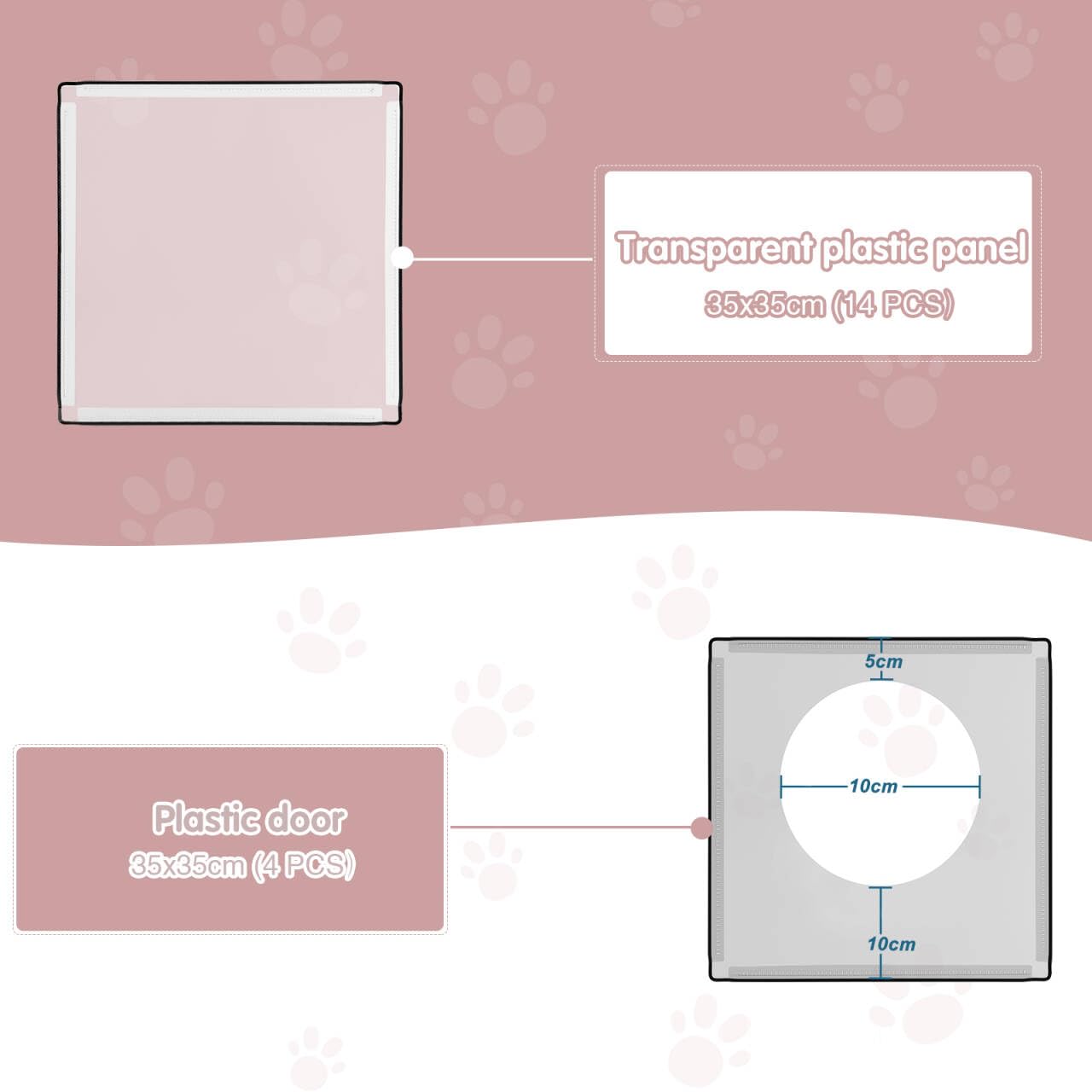 Recinto Modulare Per Animali Piccoli - Gabbia Fai Da Te Per Conigli, Porcellini E Cuccioli - 175x75x35 Cm - Foto 6