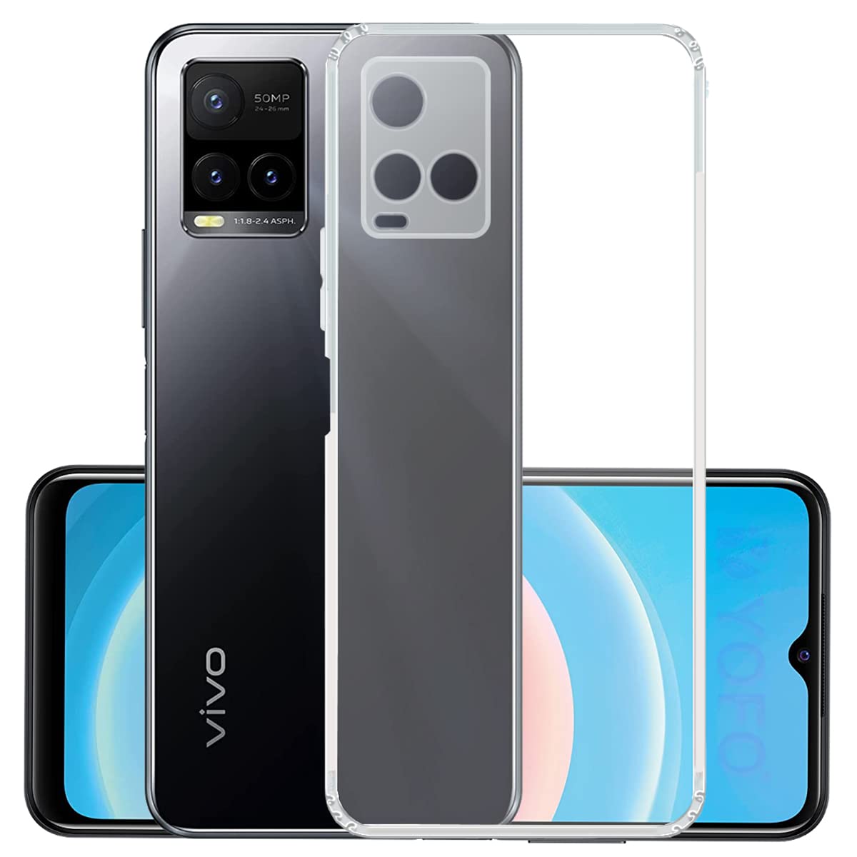 YOFO Back Cover for Vivo Y33s / Y21 (2021) (Flexible|Shockproof|Silicone|Transparent|Camera Protection) (B09SB7ZV69) Amazon Price History, Amazon Price Tracker