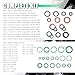 139PCS Professional AC O Ring Kit,30 Sizes Includes 54 Rubber O-Ring Assortment Kit with 85 Compressor Gaskets for Tight Seal,Durable AC Seal Kits for Car Accessories