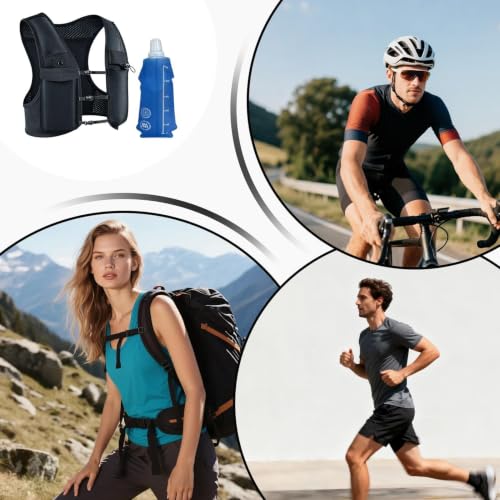 Chaleco running con bidón de 500 ml para deportistas 5