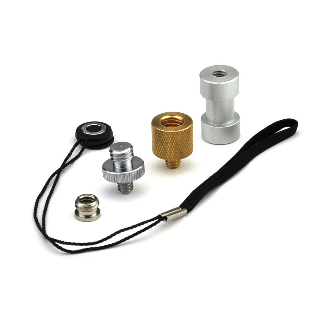 Camera Adapter Screws Kit Camera Tripot & Monopod Accessorious Female 1/4" to Female 3/8" Male 1/4" to Male 3/8" Female 1/4" to Male 3/8" Female 3/8" to Male 1/4" Lens Cap Strap