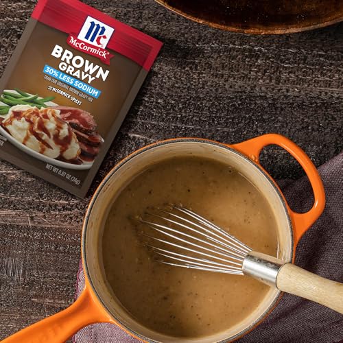 McCormick 30 Less Sodium Brown Gravy Mix, 0.87 oz - image 6