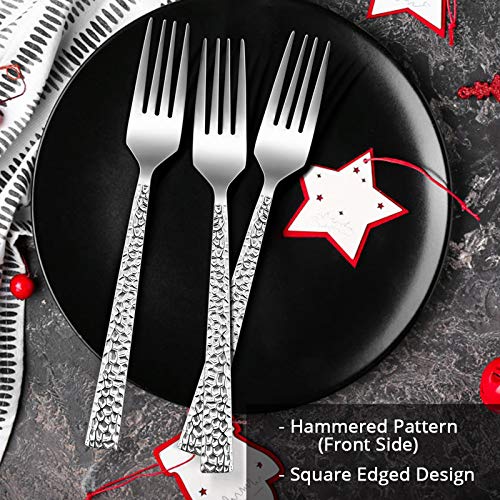 E-Far 12-Piece Hammered Dinner Forks Set thumb #3