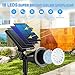 KEV 800 Lumens Solar Spot Lights Outdoor,18 LEDs Solar Flood Lights with 2 Modes &Adjustable &IPX65 Waterproof,Solar Spotlight for Driveway/Backyard/Patio Landscape/Tree/Garage(Cool White, 2 Pack)