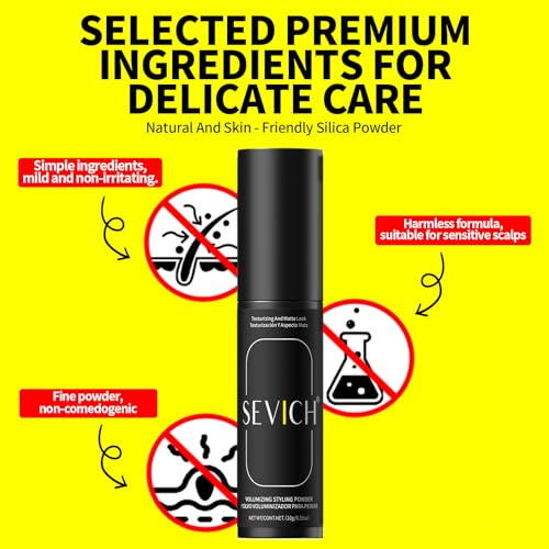 SEVICH Volumizing Styling Powder Spray 10g - Texture Powder for Instant Root Lift & Matte Finish, Oil Control Hair Products for Women Men — view 6