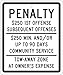 10X12".08 EGP REF ALUM RESERV PARK PENALTY SIGN