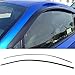 IKON MOTORSPORTS | Window Visors Compatible With 2013-2020 Scion FR-S Toyota 86 Subaru BRZ | Smoke Tinted Semi-transparent Acrylic Rain Sun Guard Wind Deflector Pair