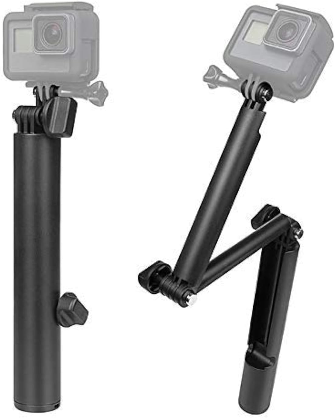 yantralay 3-Way Monopod Grip Arm Foldable Selfie Stick for Action Cameras - Compatible with Hero 12/11/10/9/8/7/6/5, SJCAM SJ6, SJ7, SJ5000,Yi