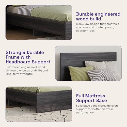 Image of Wakefit Bed | 3 Yr Warranty | Single Bed Size, Non-Storage, Sturdy Construction, Density: 680-750 kg /m, Termite & Borer Resistant, Fits Mattresses Up to 8 inches (Centaur 78 x 36 - Wyoming Maple)