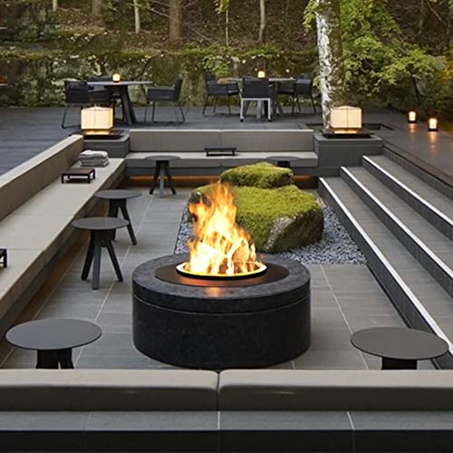 Wasserdampfkamin, Dekorativer Kamin Innenssimulation im Freien elektrische Kamin runder Kamin eingebetteter 3D -Dekorationskamin mit Fernbedienung und Knöpfen – Bild 5