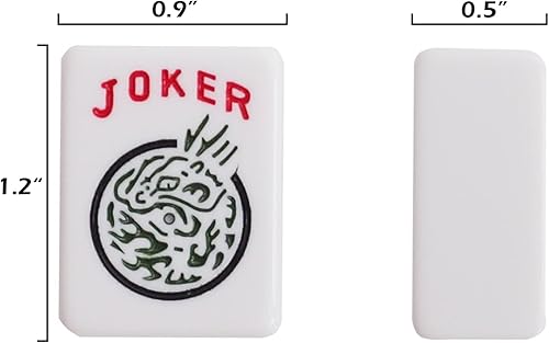 Miniatura 2 de ZGME American Mahjong - Juego de 166 azulejos blancos de primera calidad con bolsa suave y accesorios, 4 estantes Mahjong todo en uno con