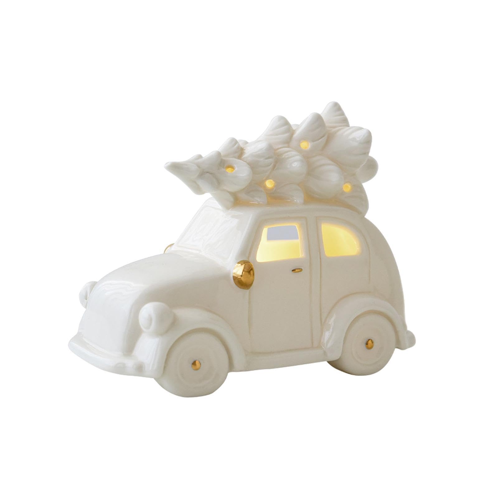 Figurine lumineuse de Noël et sculpture décorative pour table et vitrine