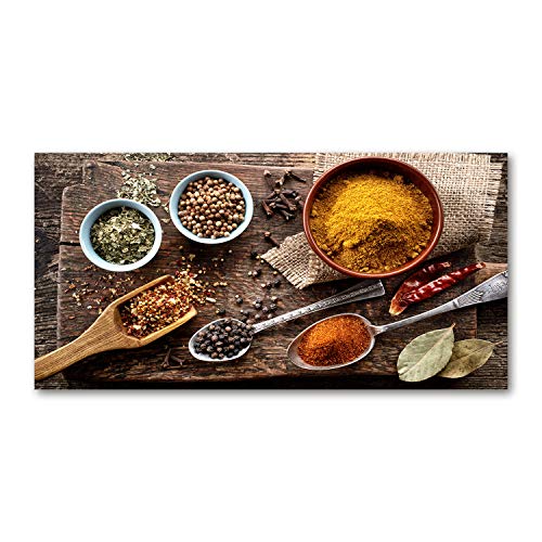 Tirages sur toile de mélange d'épices 100x50 cm Tulup pour décoration de cuisine marron