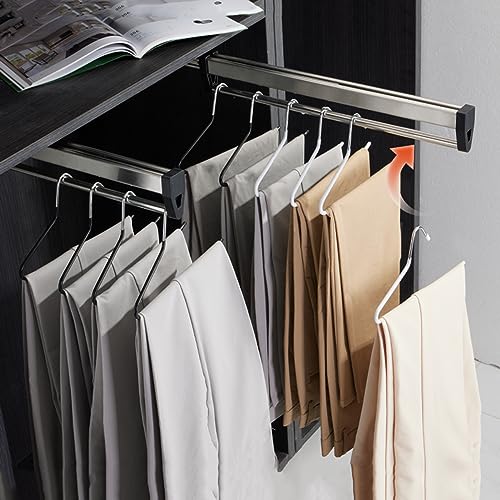 Tringle à vêtements rétractable réglable extensible robuste pour garde-robe - 6