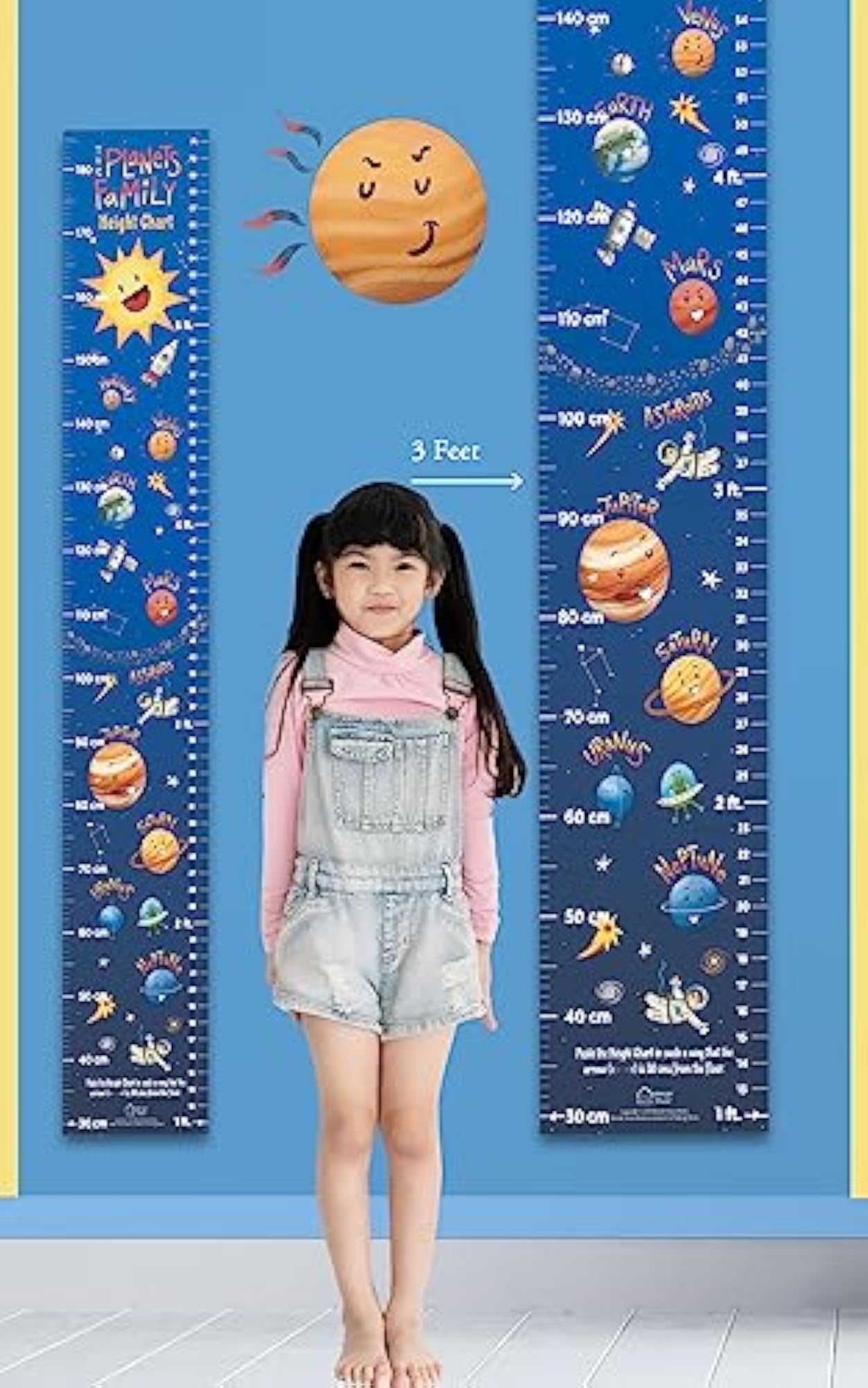 The Planets Family Height Chart, Kids' Growth Measurement Sticker
