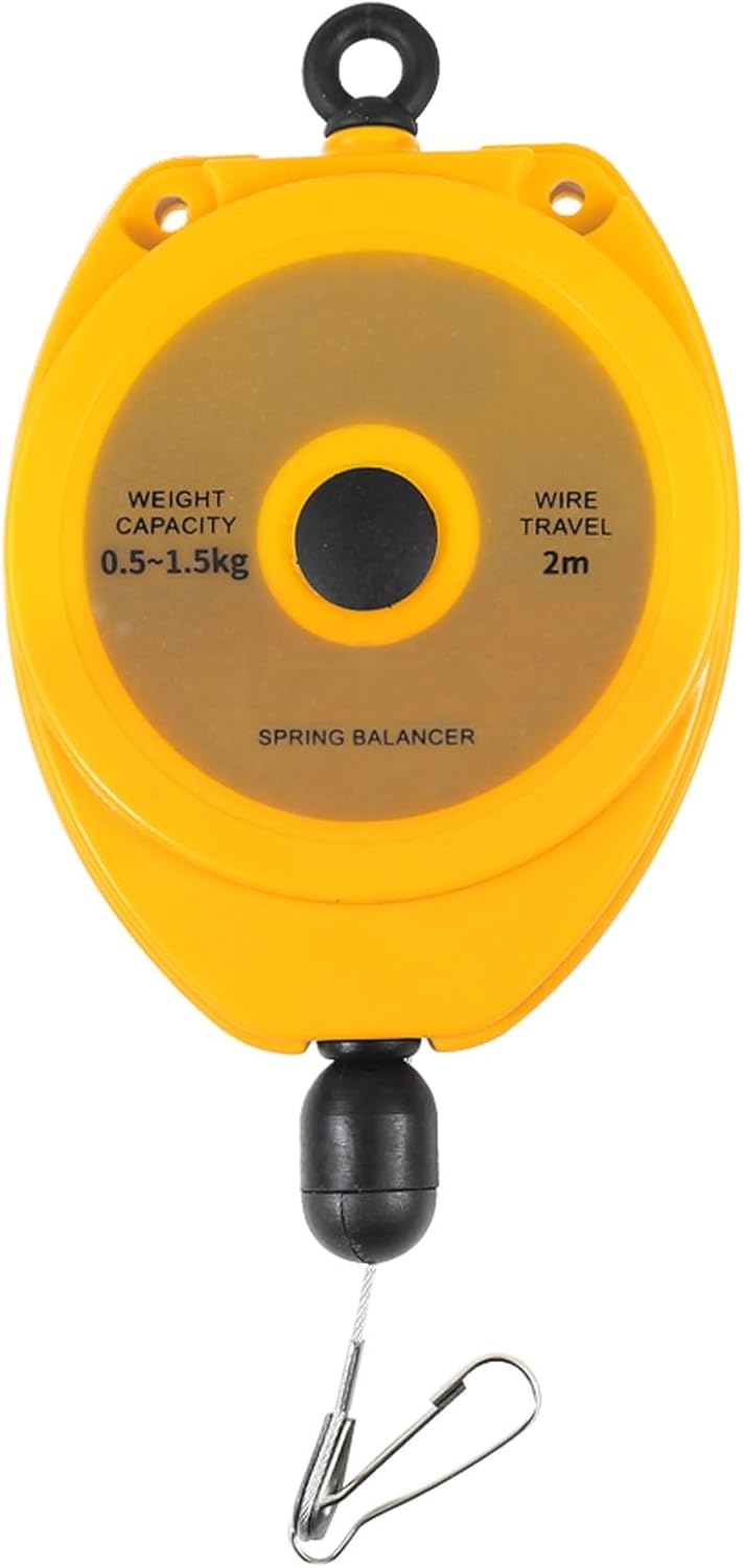 Retractable Spring Balancer Tool Holder - 2m Wire Rope for Assembly Line & Workshop Use, Supports 0.5-1.5kg Tools, Heavy-Duty Hanging Equipment