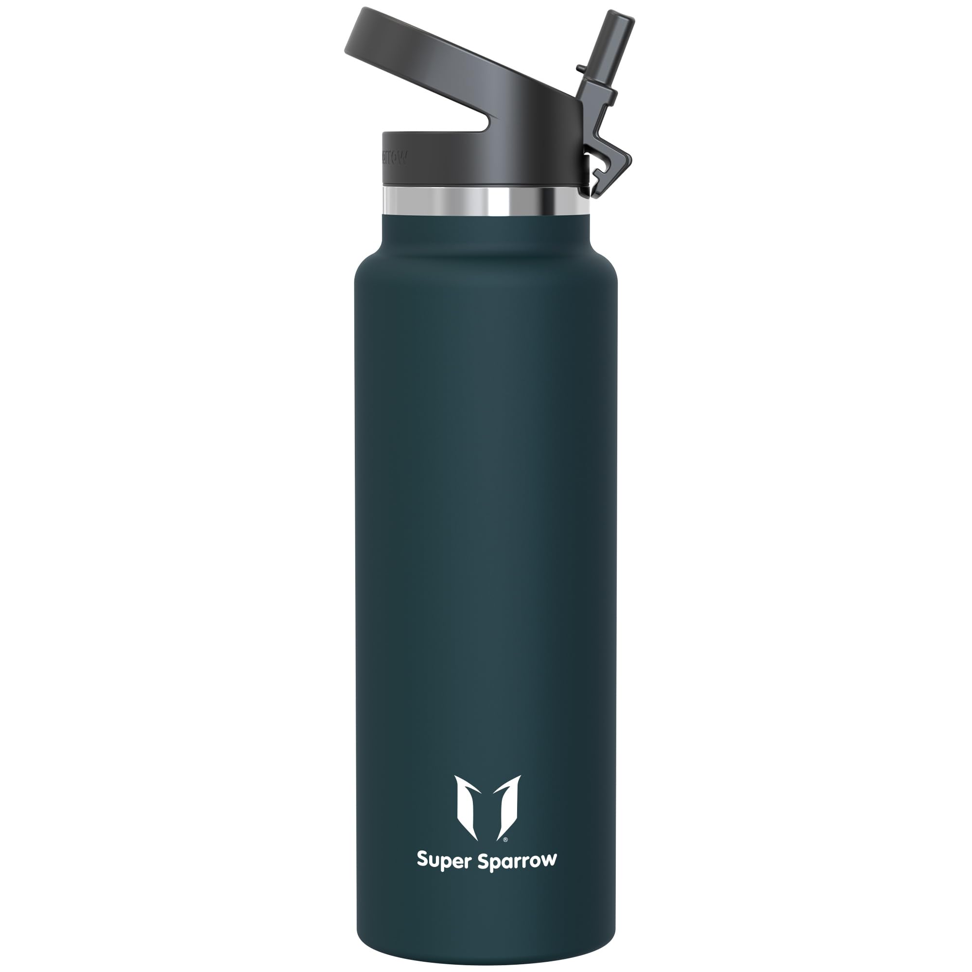 Super Sparrow Water Bottle Insulated - 1.5L - Wide Mouth Metal Bottle - Wide Mouth SwivelSip Flask - BPA Free, Leak Proof - Ergonomic Straw Water Bottles for Work, Gym, Travel, Sports