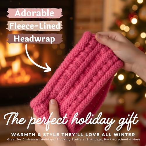 Image of Kids Headwrap Headband Ear Warmer - Candy Pink