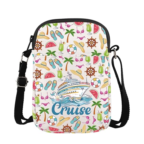 XYANFA Cruise Crossbody Bag Cruise Ship Essentials Cruise Lover Gift Vacation Trip Travel Gift Cruising Purse Sling Bag