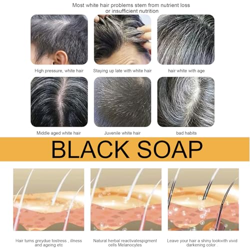 Gray Hair Reverse Bar Shampoos, 2Pcs Ksndurn Reverse Gray Hair Reverse