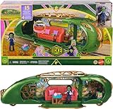 Mattel Universal Pictures Wicked Tren a Ciudad Esmeralda, Conjunto de Juego con muñeca pequeña de Elphaba, 3 Espacios de Juego y 14 Accesorios inspirados en la película, JKM07