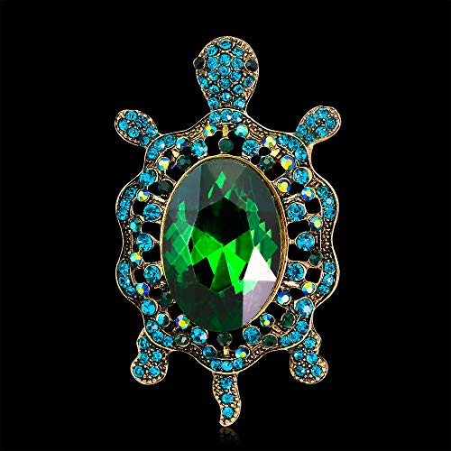 Image of Women's Crystal Big Turtle Pin Brooch Girl Animal Decorative Jewelry